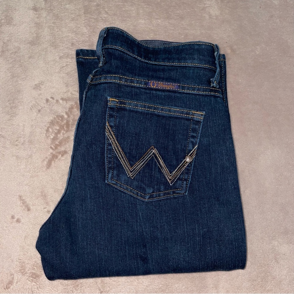 Wrangler Women's Straight Leg Jeans - Dark Blue
